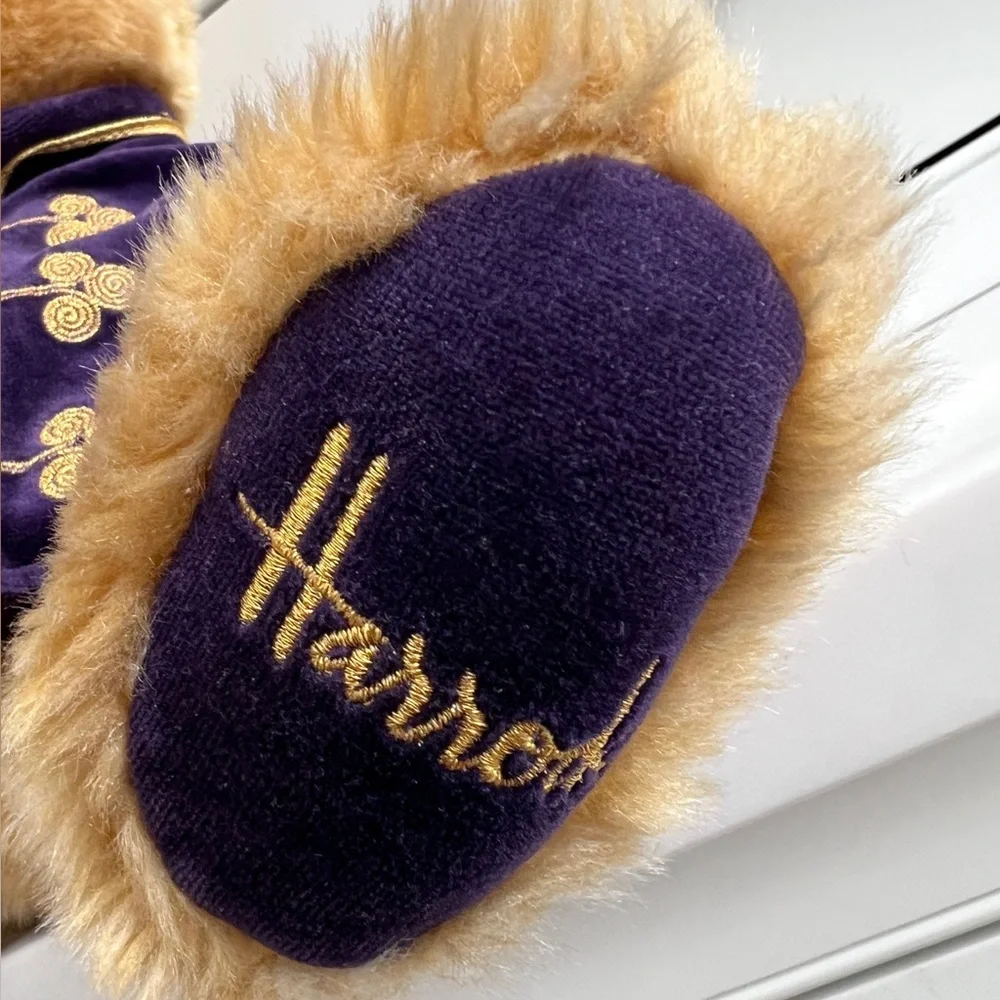 Harrods Knightsbridge Hand Puppet Bear 2000 Christmas Embroidered Foot Rare 12